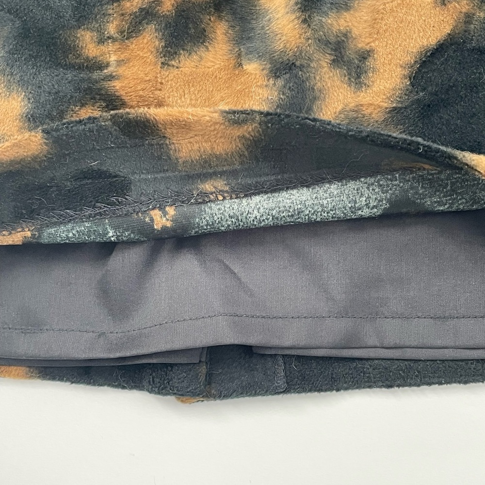 VTG Harvé Bernard Black Bronze “Tortoise Shell” High Waist Miniskirt - Picture 12 of 14